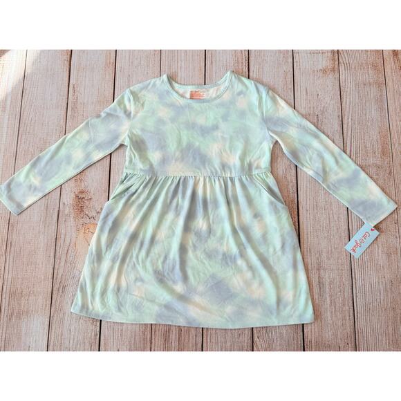 NWT Girls Small (6/7) CAT & JACK Long Sleeve Dress - Picture 1 of 4